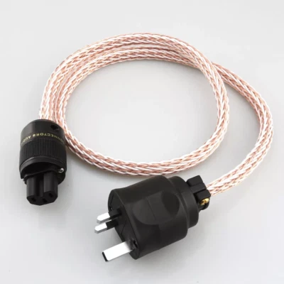 12TC OCC Copper Audio Power Cable UK Plug IEC Connector HiFi AC Main Supply Wire - Image 1 of 4