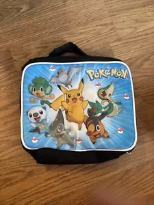 Pokémon Lunch Box Bag Soft 2016 Zippered Pikachu Characters Free Shipping - Picture 1 of 3