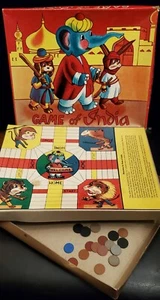 VINTAGE GAME OF INDIA PARCHEESI NATIONAL GAMES INC USA RARE 50'S Graphics - Picture 1 of 10