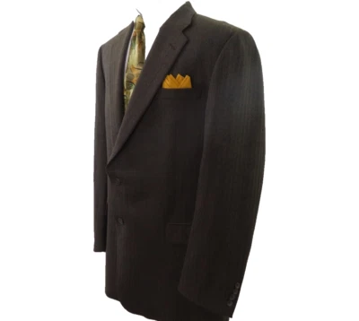 Chaqueta Blazer Abrigo Deportivo Hickey Freeman Para Hombres Lana Marrón Espiga 46 L EE. UU. USADO EN EXCELENTE ESTADO Foto 1 de 4