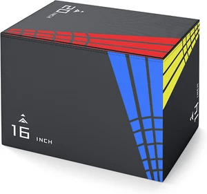 3-In-1 Foam Plyometric Jump Box, Plyo Box High-Density, Non-Slip, Easy-To-Clean, - Picture 1 of 8