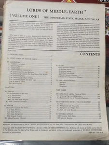  Lords of Middle Earth Volume 1 The Inmortals Elves Maiar Valar ICE - Picture 1 of 2