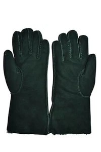 Paul Smith Mainline Womens Green Sheepskin  Gloves "L" Brand New  - Picture 1 of 5