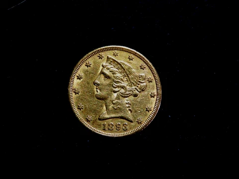 1893-O High Grade AU/UNC Liberty Head Half-Eagle $5 Gold New Orleans Mint Cover