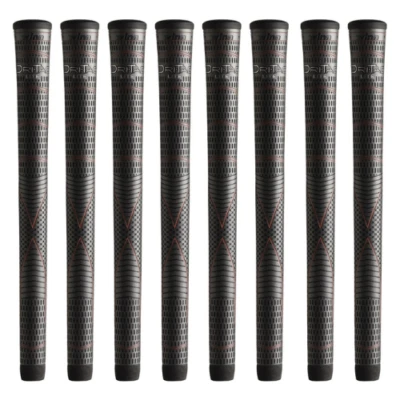 8 件套 Winn Dri-Tac Lite 标准尺寸包裹式高尔夫握把,深灰色 - 5DTL-DG — 第 1/4 张图片