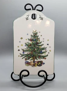 Spode Christmas Tree Porcelain Hanging Charcuterie Cheese Board Trivet EUC - Picture 1 of 5