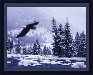 Free Flight Eagle Panel Cotton Fabric - Picture 1 of 2