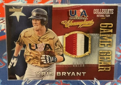 2013 Panini USA Baseball Kris Bryant Game Gear 3 Color Patch /99 Rockies - Image 1 of 2