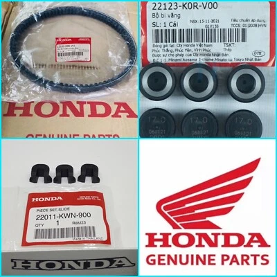 Kit de correa de transmisión genuina Honda SH125 i 2020/21/22/23/24 + rodillos + deslizadores 🇬🇧 Foto 1 de 4