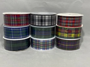 Cinta de tartán de 2 metros o 25 metros 38 mm doble cara escocesa rollo cinta recorte Reino Unido - Imagen 1 de 9