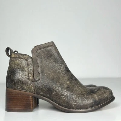 Botines de cuero envejecido Diba True Win Doe / gris carbón vintage / talla 8 Foto 1 de 4