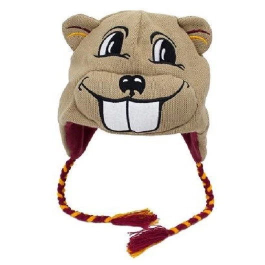 Nuevo Minnesota Golden Gophers Invierno Esquí Laponia Sombrero Gorra REGALO NUEVO CON ETIQUETAS Mascota Dorado Foto 1 de 2