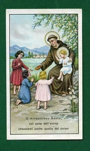 santino holy card image pieuse S Antonio di Padova Con Preghiera - Picture 1 of 1