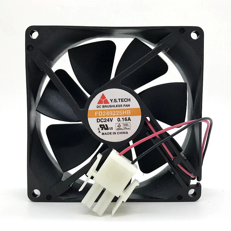 Y.S Tech 92mm fan FD249225HB 90*90*25mm 2pin DC 24V 0.16A axial cooling fan - Image 1 of 1