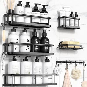 YASONIC Shower Caddy - 6 Pack Rustproof Shower Organizer with Large Capacity She - Picture 1 of 13