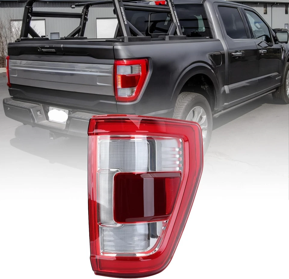 Luz trasera LED lateral pasajero compatible con Ford F150 F-150 2021 2022 2023 con blanco Foto 1 de 4