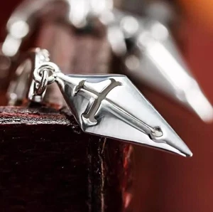 Orecchini Erza Scarlet Cosplay Prop Orecchio Borchia 925 Sliver Anime Coda di Fata - Foto 1 di 3