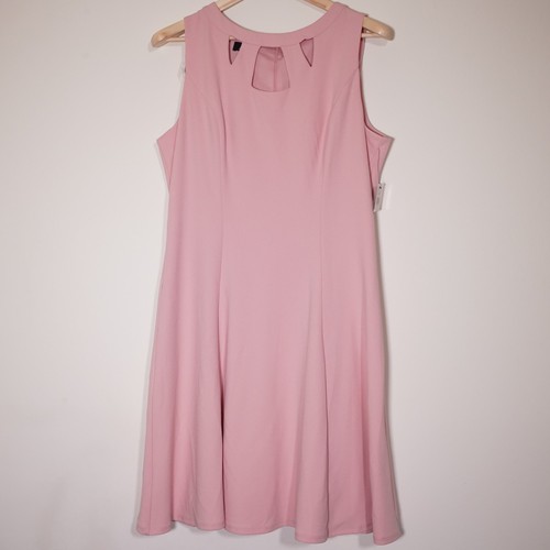 Abito donna ALYX smanicato aderente e svasato 16 rosa scollo a buco della serratura elasticizzato