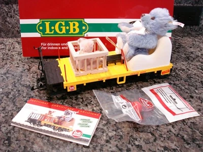 Lehmann LGB The Big Train G Scale 43140 Steiff Bear Teddy Bear Flat Bed Car - Image 1 of 4