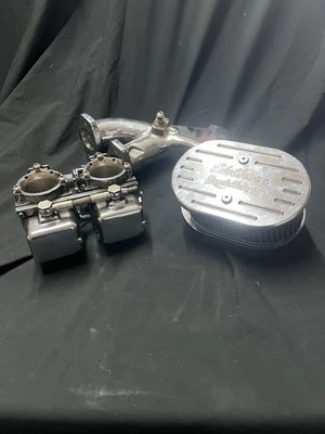 Edelbrock QwikSilver Dual Carburetor Made In In USA Whole Kit 3131 Twin Cam Foto 1 de 4