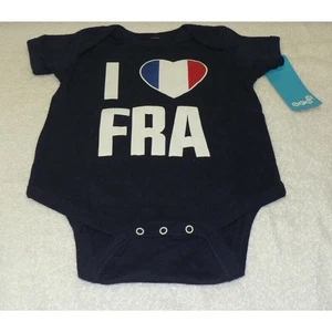 Gen 2 bambino pezzo unico manica corta I Love France blu 24 mesi - Foto 1 di 1
