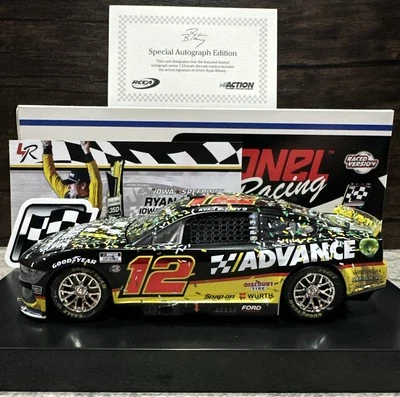 Ryan Blaney 2024 Autografiado Avanzado Autopartes Iowa Ganar 1:24 Acción Nascar Foto 1 de 4