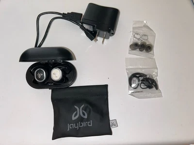 Auriculares inalámbricos Jaybird Run True Auriculares + Estuche de carga Negro/Blanco - Funciona Foto 1 de 2