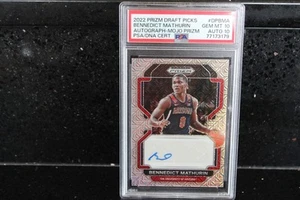 2022 Prizm Draft BENEDICT MATHURIN AUTO MOJO PRIZM RC 06/25 🔥 PSA 10 - Picture 1 of 2