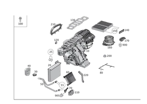 Evaporador original Mercedes-Benz 166-830-00-58 - Imagen 1 de 2