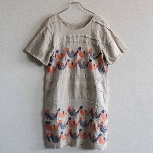 mina perhonen Linen Dress Pullover twitter Size38 Exc cond - Picture 1 of 6