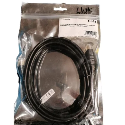 Link lkchdmi30 cavo hdmi 4kx2k contatti dorati nero - Immagine 1 di 2