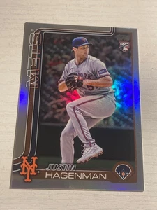 2025 Topps Update Rainbow Foil Parallel Justin Hagenman Mets RC US108 - Picture 1 of 1