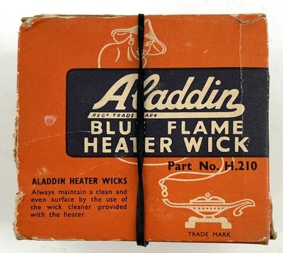 Mecha Calentador Llama Azul Aladdin Nuevo de Colección Nuevo de Lote Antiguo Parte No. Queroseno H.210 Foto 1 de 4