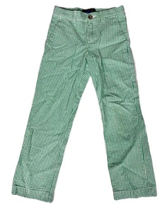 Polo Ralph Lauren Green Striped Seersucker Pants Boys 5T School Kindergarten - Picture 1 of 7