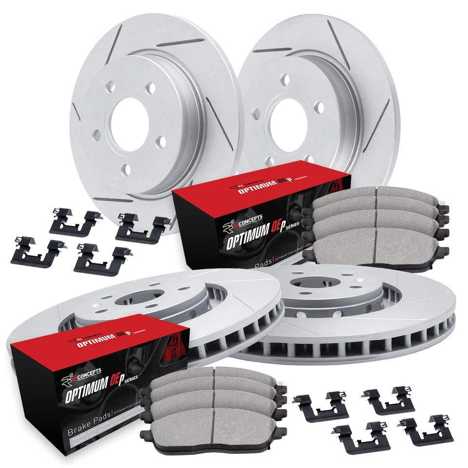 For Hyundai XG350 04-05 Slotted Front & Rear Brake Kit w Optimum Pads - Image 1 of 1