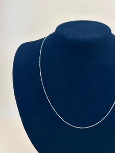 14k Gold Box Chain Necklace Classic Yellow Gold 18 Inch Spring Ring Clasp - Picture 1 of 6