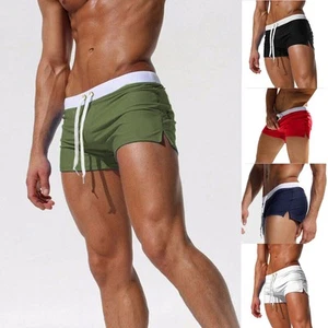 Herren Schwimm Boardshorts Badeshorts Badehose Bademode Einfarbig Strand Sommer Jungen - Bild 1 von 25