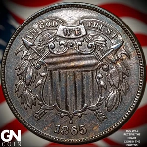 Pieza de 2 centavos 1865 Z7310 - Imagen 1 de 2
