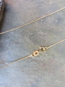 10KT Yellow Gold Cable Link Chain Necklace 18" Diamond Cut Thin/Fine Delicate - Picture 1 of 10