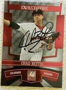 Colorado Rockies Chad Bettis signiert 2010 Donruss Elite Extra Karte Autogramm - Bild 1 von 1