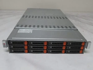 SuperMicro 2U 24x 3.5 Bay 826S-16  2x Gold 6132 2.6Ghz 256GB 2x 1TB SSD 2x 1000w - Picture 1 of 7