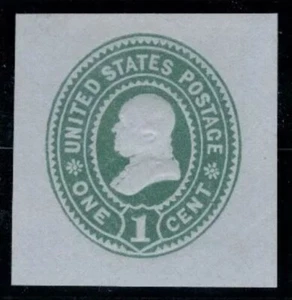 U.S. U355 1¢ Green on Blue - Unused C/S - SCV $10 - Picture 1 of 1