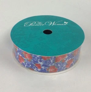1 ROLL PIONEER WOMAN HERITAGE FLORAL 7/8" GROSGRAIN RIBBON 3 YARDS FREE SHIPPING - Picture 1 of 4