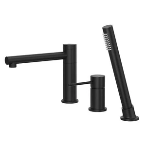 KOLMAN Badewannenarmatur in Schwarz LUGO Badarmatur Wannenbatterie Wasserhahn - Bild 1 von 6