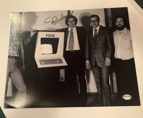 nolan bushnell Signed 11x14 Photo Pic Auto Creator Of Atari 2600 Pong Psa Coa Cover