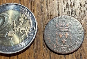 PIÈCE  LIARD DE FRANCE LOUIS  XV 1720 BB STRASBOURG (1107) - Imagen 1 de 5