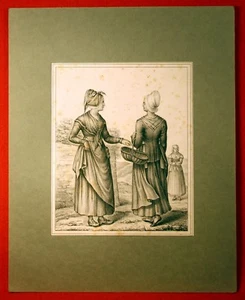 Suite de Costumes N°5=Femmes de Blaye=Litho bei H.Charpentier 1831 - Picture 1 of 2