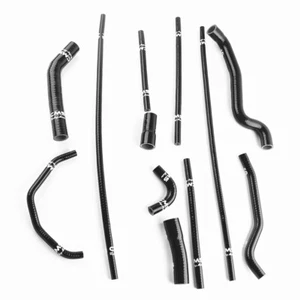For 2006-2015 2014 Yamaha FZS1000S FZ1 Fazer Silicone Radiator Coolant Kit Black - Picture 1 of 14