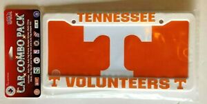 TENNEESEE VOLUNTEERS LICENSE PLATE,FRAME AND FAN PACK COMBO NEW