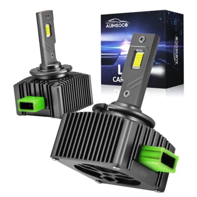2pcs D3S LED Headlight Bulb Replace HID Xenon Cool White For Audi S3 2009-2016 - Image 1 of 4